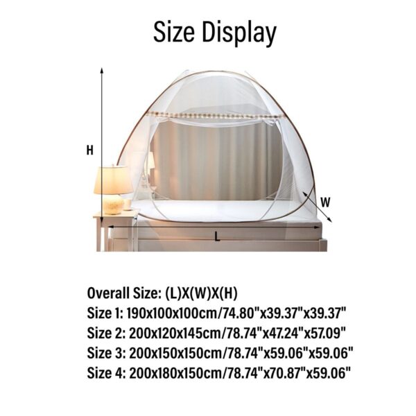 Free Standing Mosquito Net: Mongolian Yurt-Inspired Bed Canopy with 1 Door - Image 5