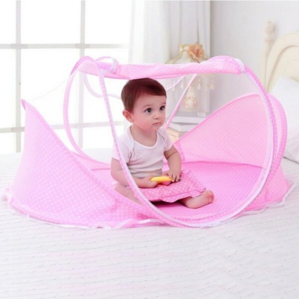 Mosquito Net for Cot Portable, Foldable Baby Bedding Crib Netting and Newborn Sleeping Tent - Image 3