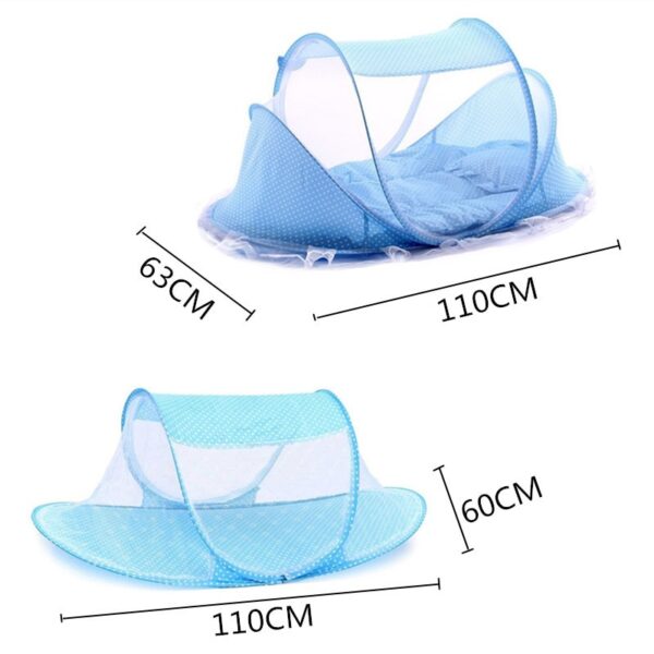 Mosquito Net for Cot Portable, Foldable Baby Bedding Crib Netting and Newborn Sleeping Tent - Image 5