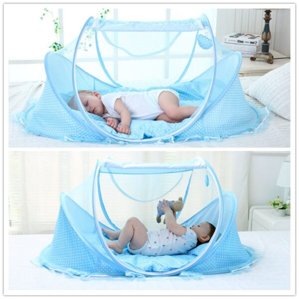 Mosquito Net for Cot Portable, Foldable Baby Bedding Crib Netting and Newborn Sleeping Tent