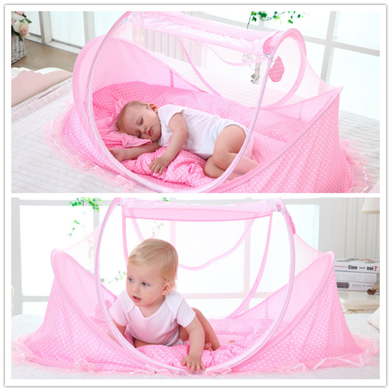 Mosquito Net for Cot Portable, Foldable Baby Bedding Crib Netting and Newborn Sleeping Tent