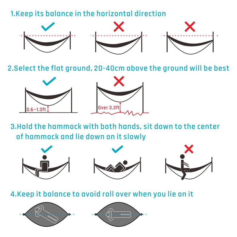 Pop-Up Camping Hammock with Mosquito Net: Portable Outdoor Anti-Rip Nylon Swing Hammock Chair for Comfortable Camping
