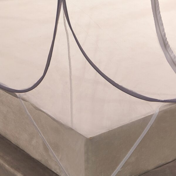 Free Standing Mosquito Net Double Bed Square Curtain with One-Touch Foldable Design, Dual Zipper Doors - Image 6