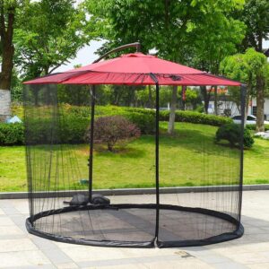 Mosquito Net for Outdoor Umbrella Gazebo Patio Umbrella Netting for Camping, Garden, and Travel - Anti-Insect Protection