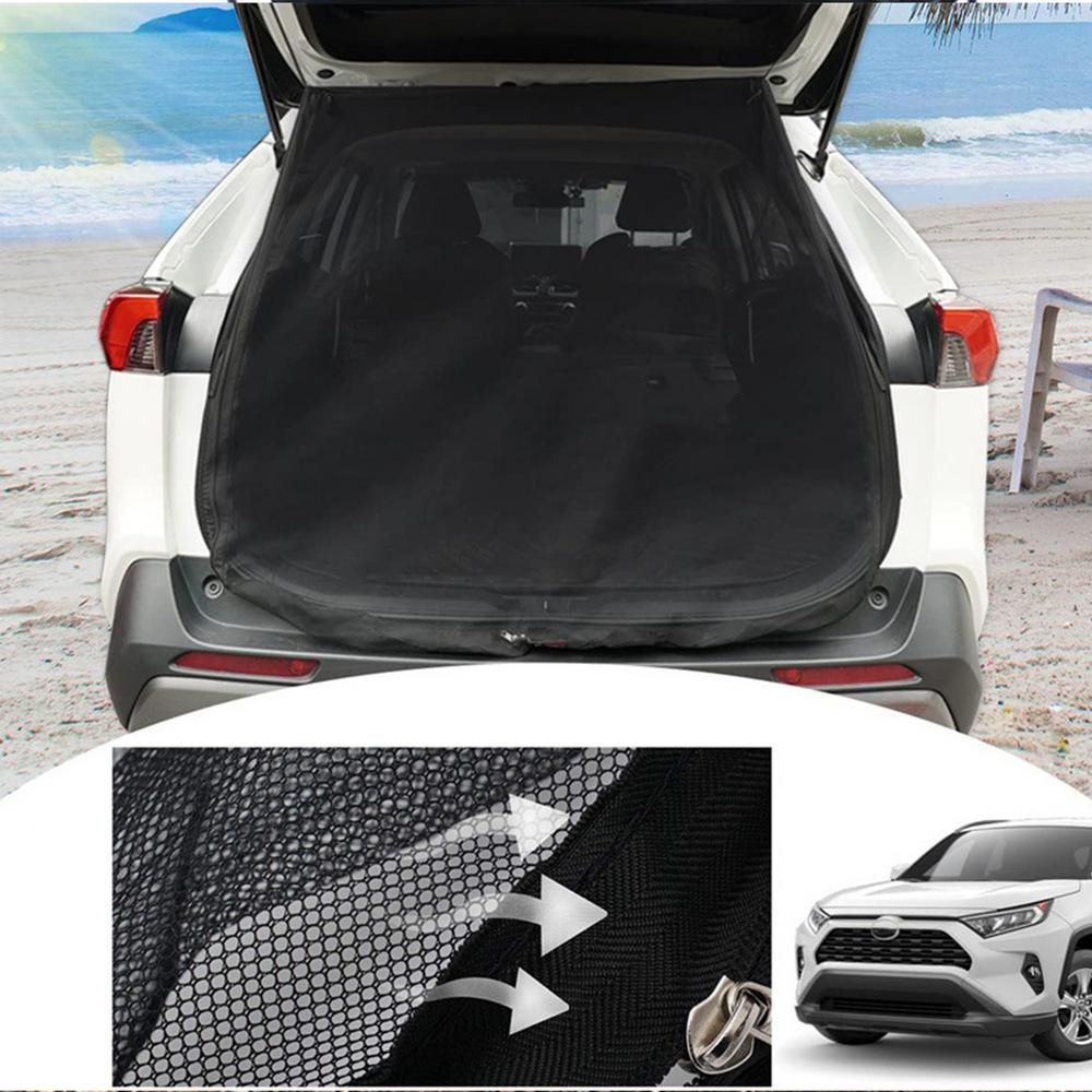 Car Tailgate Mosquito Net Magnetic Mount Sunshade Screen for Trunk Ventilation, Ideal for SUVs and MPVs in Summer Anti-Mosquito Protection