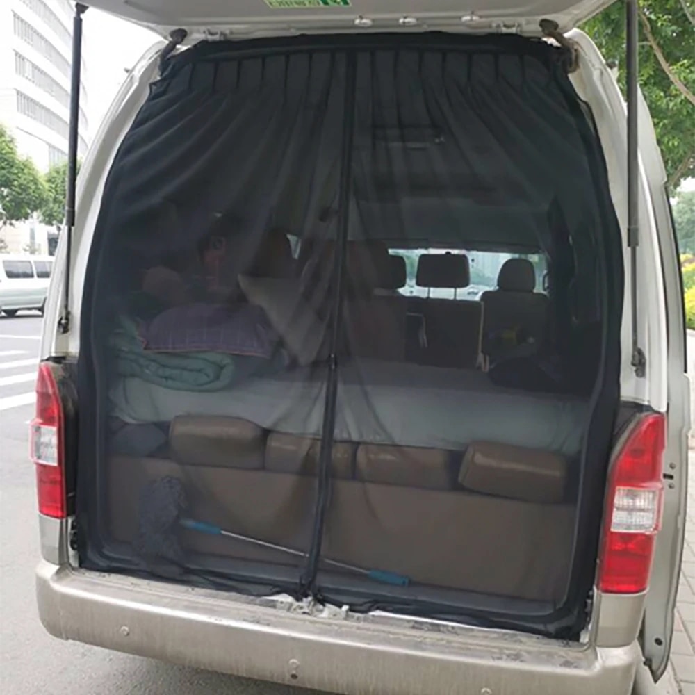 Car Tailgate Mosquito Net Anti-Flying Insects Curtain for Camping Sunshade and Ventilation Mesh in VW T5 T6