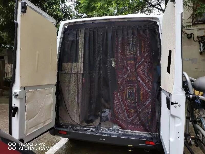Car Tailgate Mosquito Net Anti-Flying Insects Curtain for Camping Sunshade and Ventilation Mesh in VW T5 T6