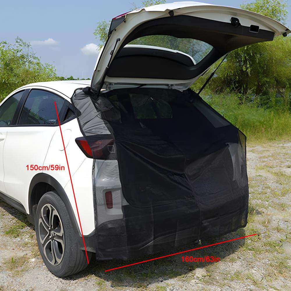 Car Tailgate Mosquito Net Magnetic Mount Sunshade Screen for Trunk Ventilation, Ideal for SUVs and MPVs in Summer Anti-Mosquito Protection