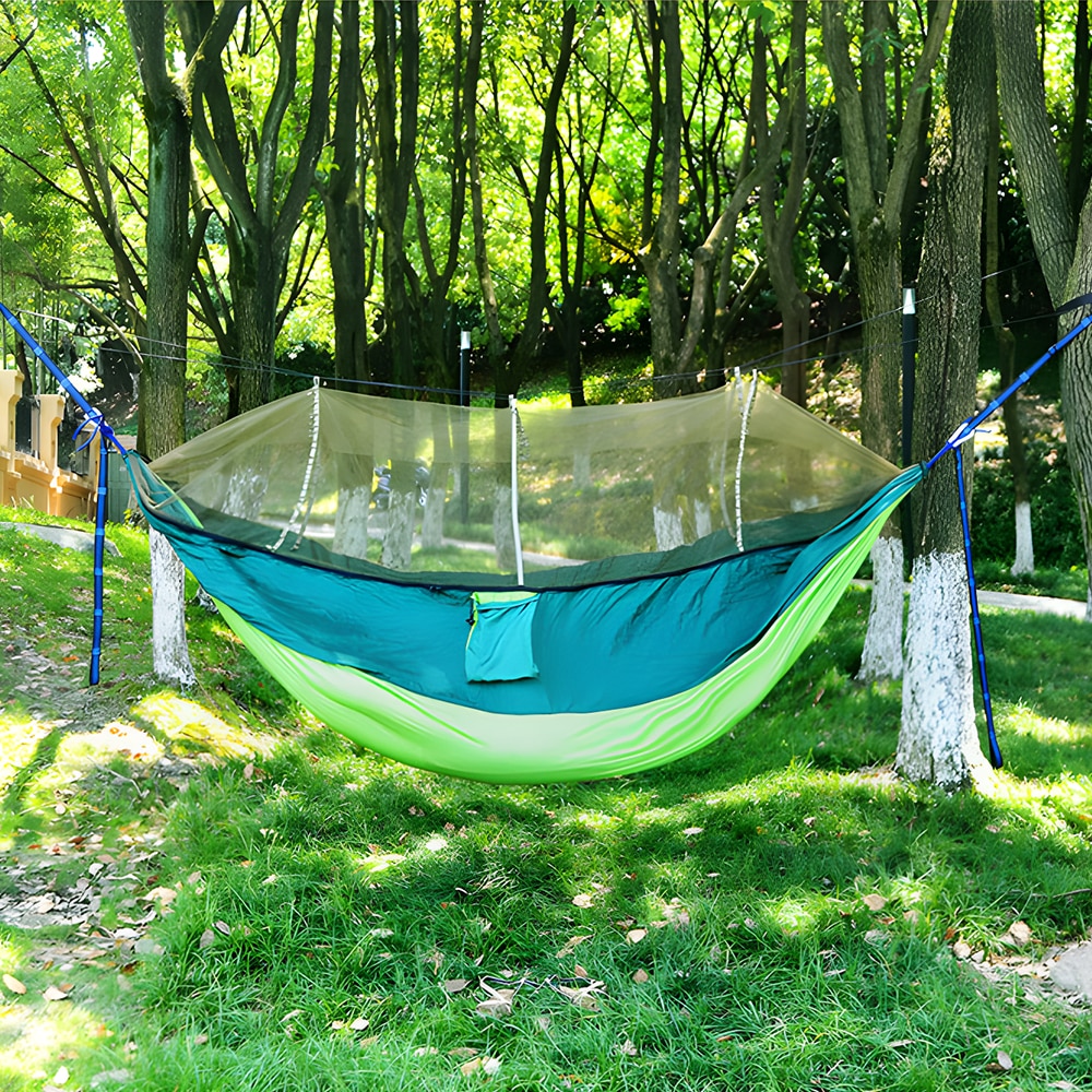 Camping Hammock with Mosquito Net Ultralight Outdoor Sleeping Solution for 1-2 People (260x140cm)