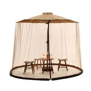 Mosquito Net for Outdoor Umbrella Adjustable Rope Polyester Sunshade Net for Garden Patio Umbrellas and Travel Tents