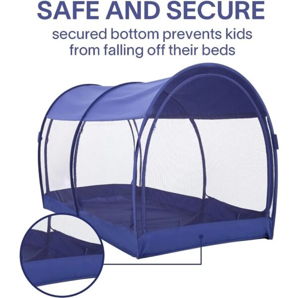 Twin Size Free Standing Mosquito Net Bed Canopy Portable Privacy Tent with Breathable Fabric and Easy Pop-Up Frame for Indoor Use - Image 5