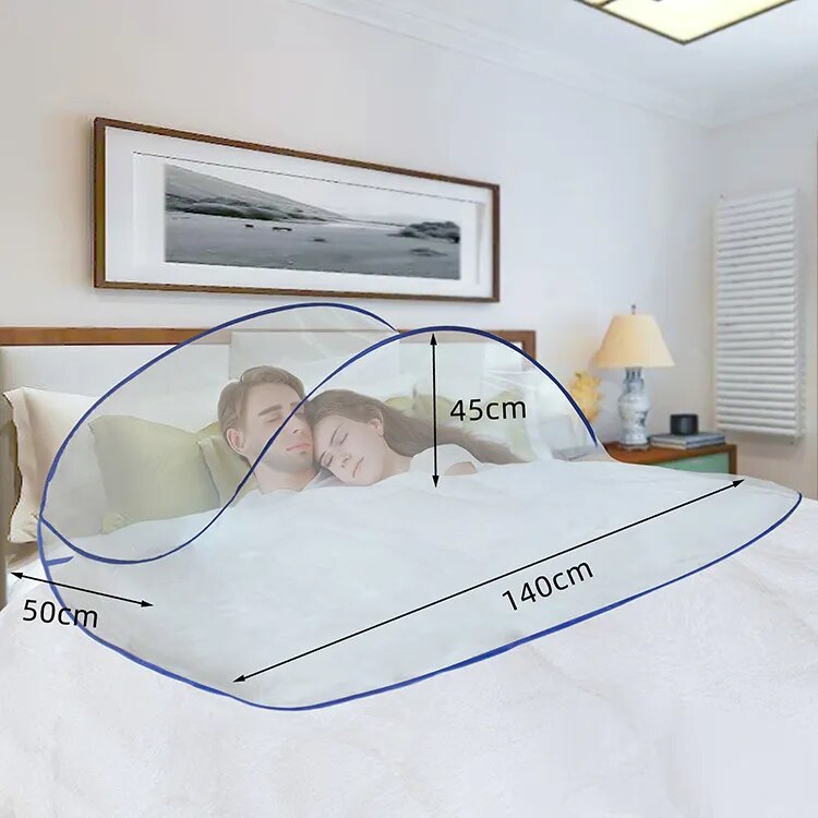 Convenient Free Standing Mosquito Net Foldable Double Couple Bed Net for a Mosquito-Free Summer Sleeping Experience at Home or During Travel