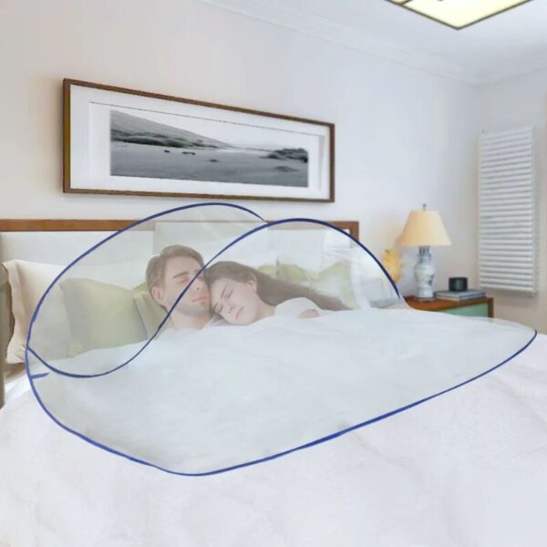 Convenient Free Standing Mosquito Net Foldable Double Couple Bed Net for a Mosquito-Free Summer Sleeping Experience at Home or During Travel