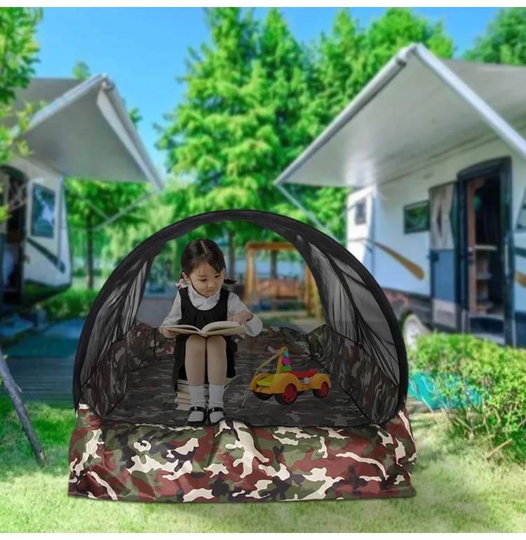 Portable Camping Mosquito Net Tarp Tents - Waterproof Travel Folding for Trips, Outdoor Garden, Single-door Dormitory - Anti-mosquito Protection - FREE STANDING MOSQUITO NET