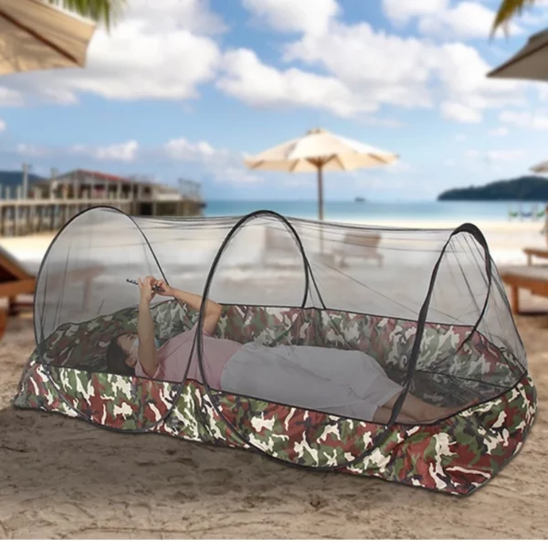 Portable Camping Mosquito Net Tarp Tents - Waterproof Travel Folding for Trips, Outdoor Garden, Single-door Dormitory - Anti-mosquito Protection - FREE STANDING MOSQUITO NET - Image 2