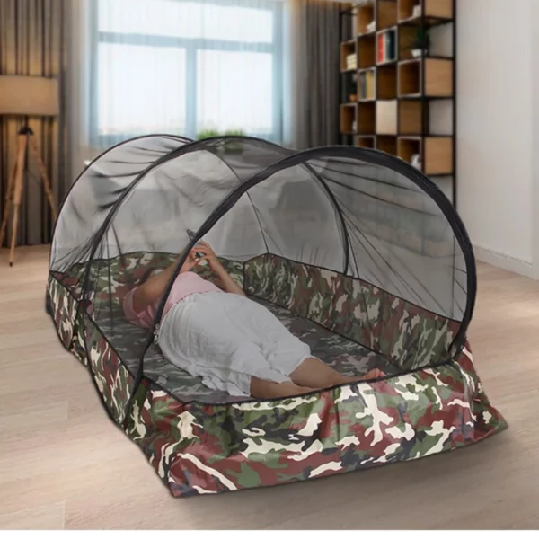 Portable Camping Mosquito Net Tarp Tents - Waterproof Travel Folding for Trips, Outdoor Garden, Single-door Dormitory - Anti-mosquito Protection - FREE STANDING MOSQUITO NET - Image 3