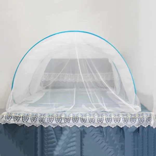 Portable Bottomless Mosquito Net for Cot - Foldable Anti-Mosquito Camping Mesh Tent for Double and Single Beds - Adjustable Size - Image 3