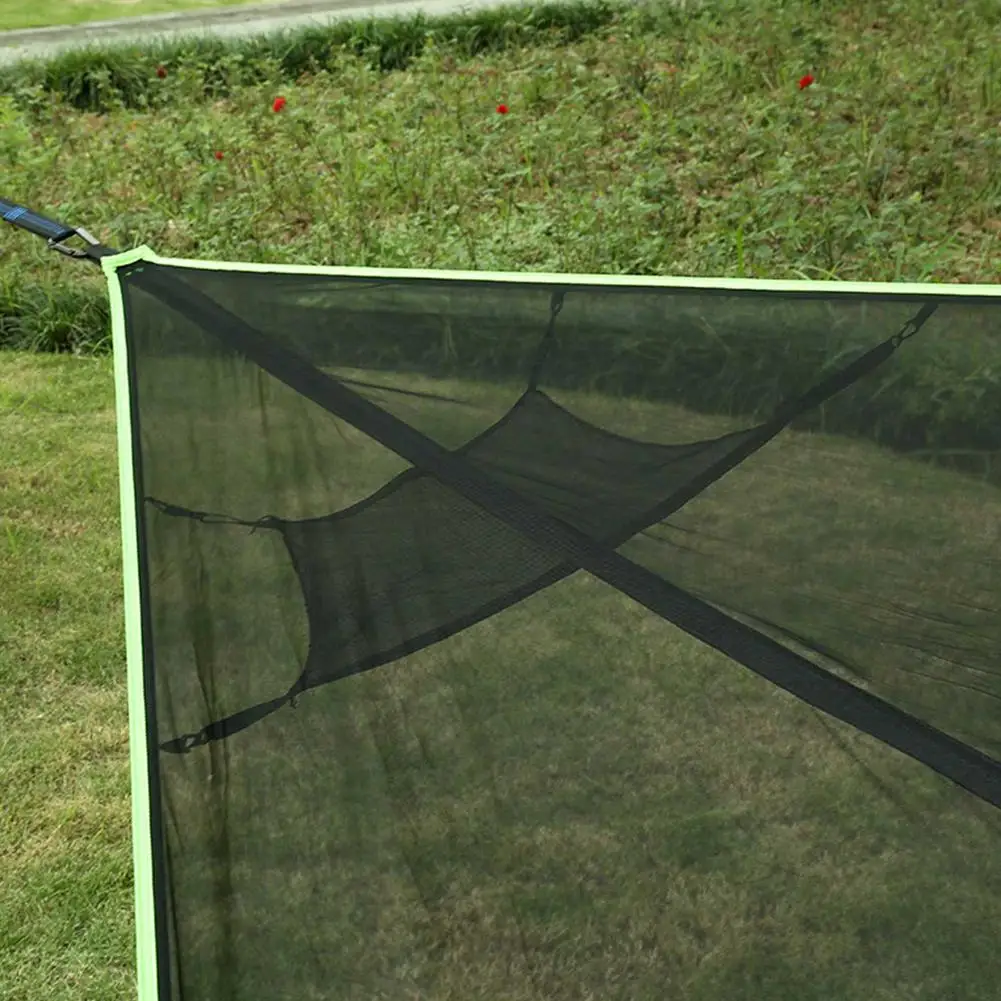 Outdoor Triangle Hammock - Giant Aerial Camping Swing Bed for Travel, Sleeping, and Relaxation - Multi-Person Nylon Rope Garden Hammock for Camping Adventures