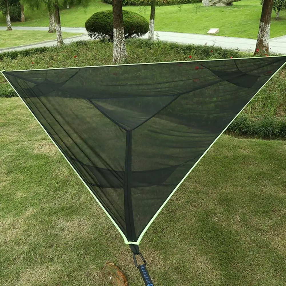 Outdoor Triangle Hammock - Giant Aerial Camping Swing Bed for Travel, Sleeping, and Relaxation - Multi-Person Nylon Rope Garden Hammock for Camping Adventures