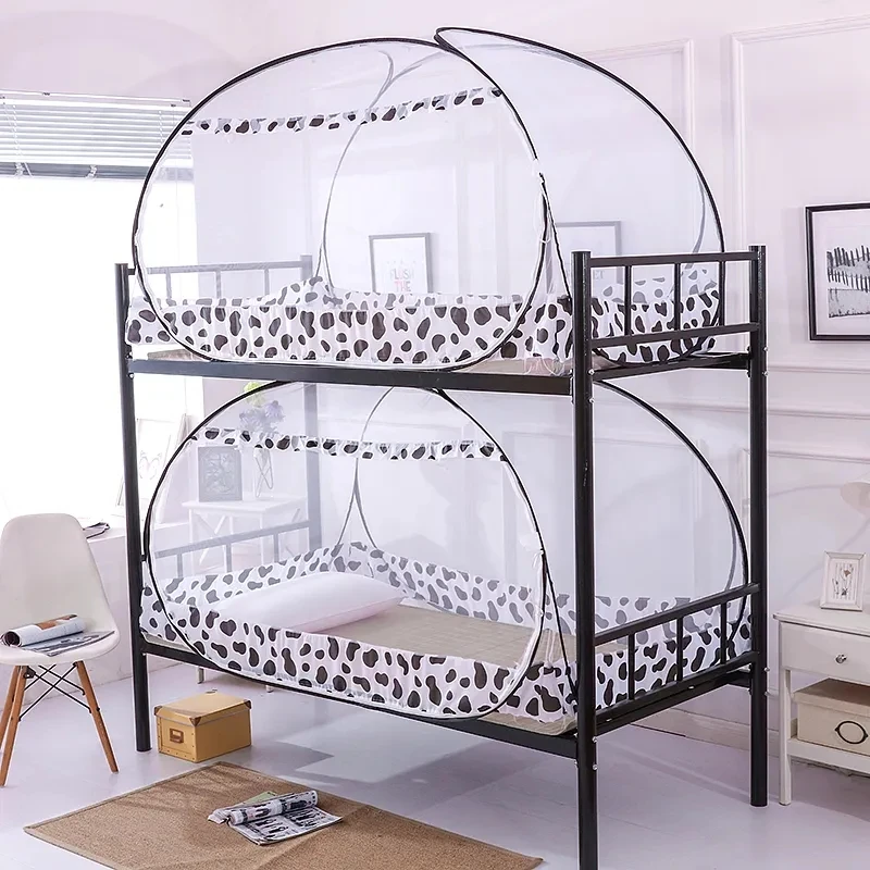 Home Large Space Mosquito Net - Mongolian Yurt Design, Encrypt Net for Student Dormitory Upper/Lower Bunk, Free Install - FREE STANDING MOSQUITO NET - Image 3