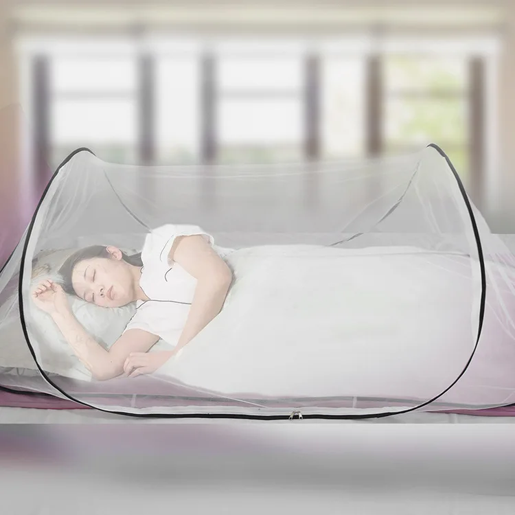 Camping Tent Mosquito Net - Folding Portable Student Dormitories and Children Insect Net for Single Bed Full Cover - MOSQUITO NET FOR COT