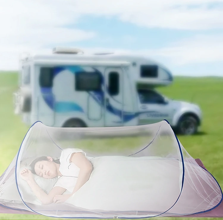 Camping Tent Mosquito Net - Folding Portable Student Dormitories and Children Insect Net for Single Bed Full Cover - MOSQUITO NET FOR COT