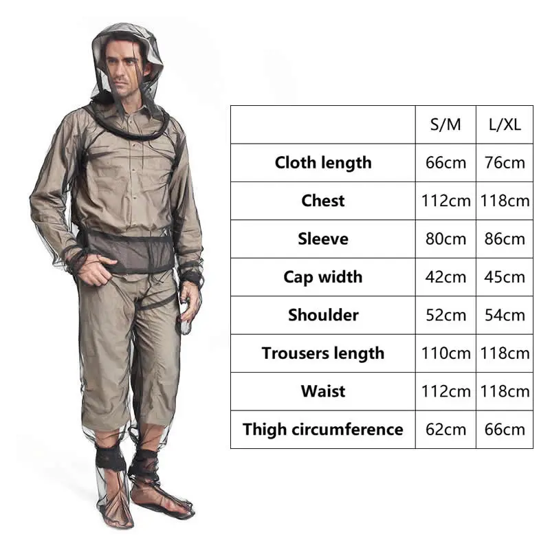 Sports Mesh Mosquito-Proof Suit - Outdoor Fishing Shirt for Preventing Insect and Bee Bites - Mosquito Repellent Clothing