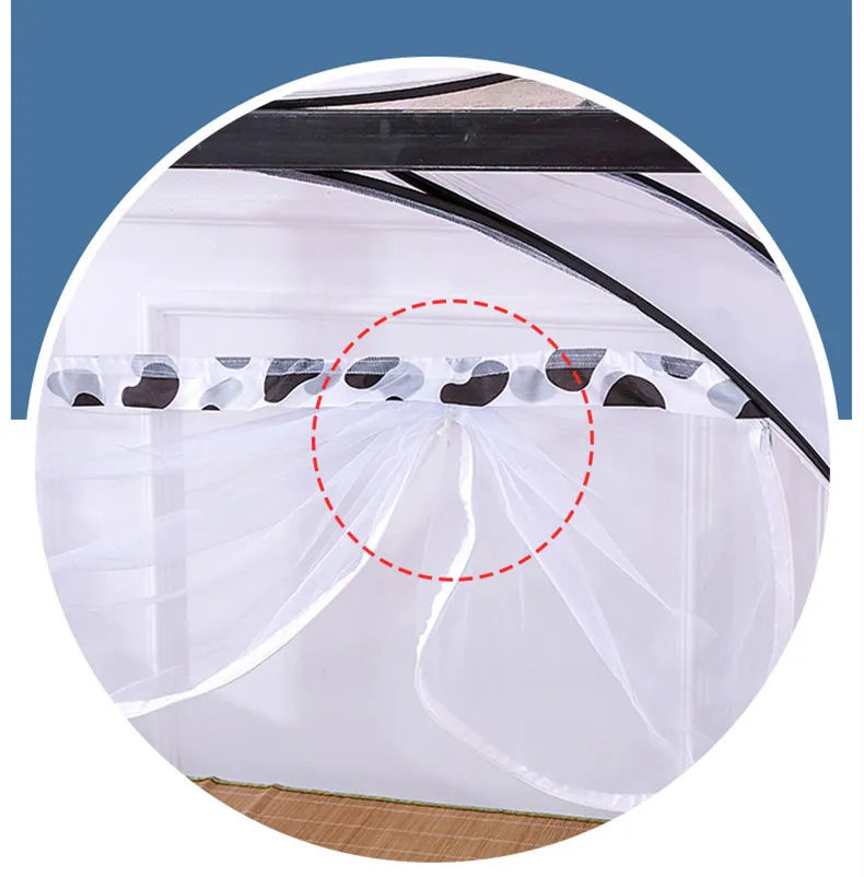 Home Large Space Mosquito Net - Mongolian Yurt Design, Encrypt Net for Student Dormitory Upper/Lower Bunk, Free Install - FREE STANDING MOSQUITO NET